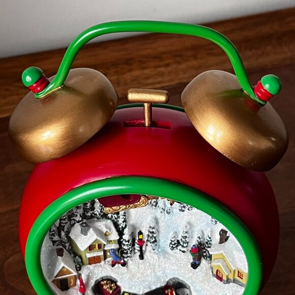 Roman Amusements 6" LED Musical Alarm Clock Figure 2012 Christmas Decor #34531 - Picture 9 of 17